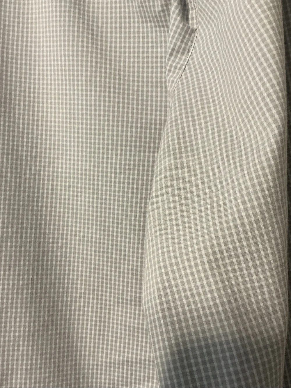 Ellen Tracy Small-Check Light Gray Dress Shirt